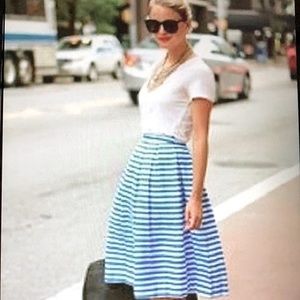 NWT PURE SUGAR Jacquard Flare Striped Skirt Size S